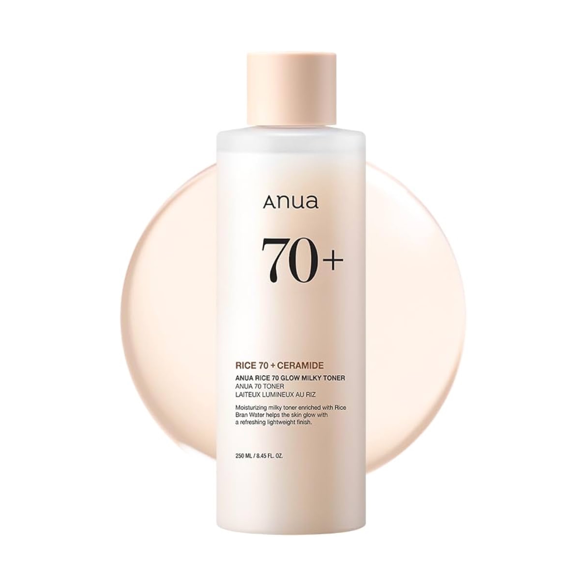 تونر روشن کننده و آبرسان برنج آنوا 250 میل Anua Rice 70 Glow Milky Toner