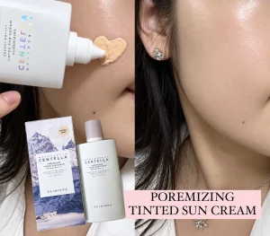 ضد آفتاب رنگی سنتلا کنترل منافذ SPF50+ 3 کرم ضد آفتاب رنگی سنتلا با فینیش مخملی